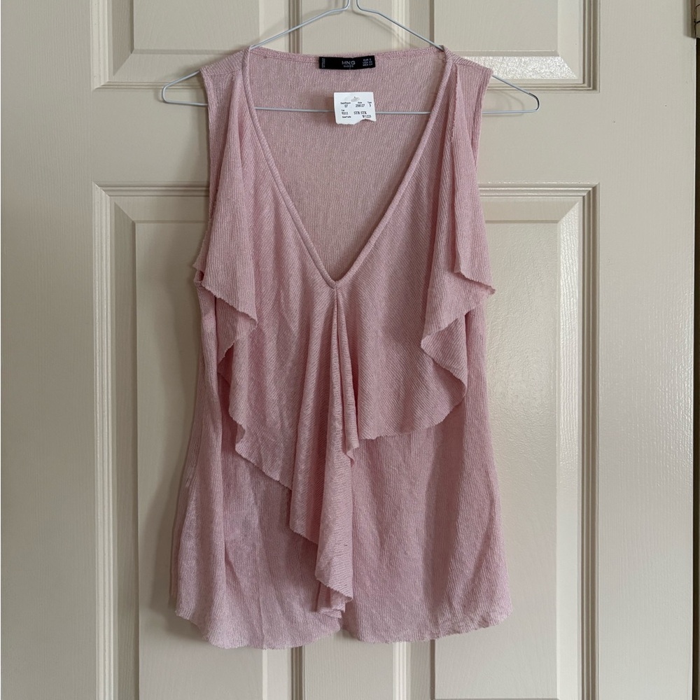 Mango Soft Pink Layered Tank Top | Sz S